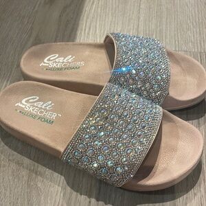 Sketchers lux foam sparkly sandals